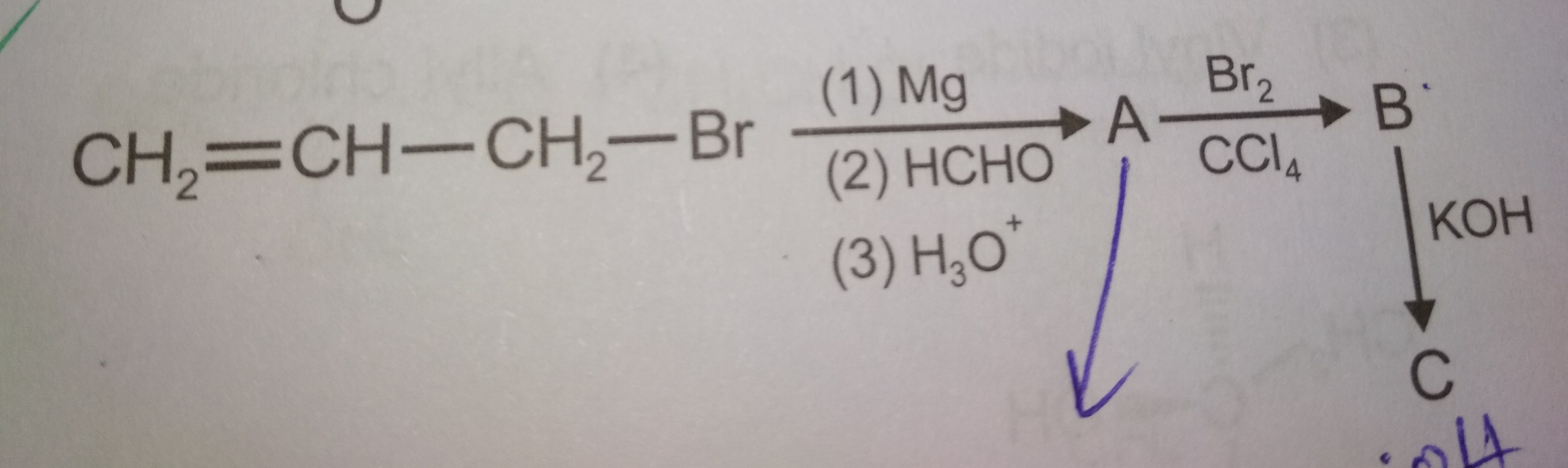 Question image for What is the product a,b,c?